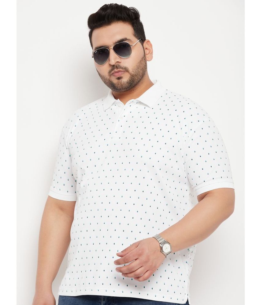     			MXN - White Cotton Blend Regular Fit Men's Polo T Shirt ( Pack of 1 )