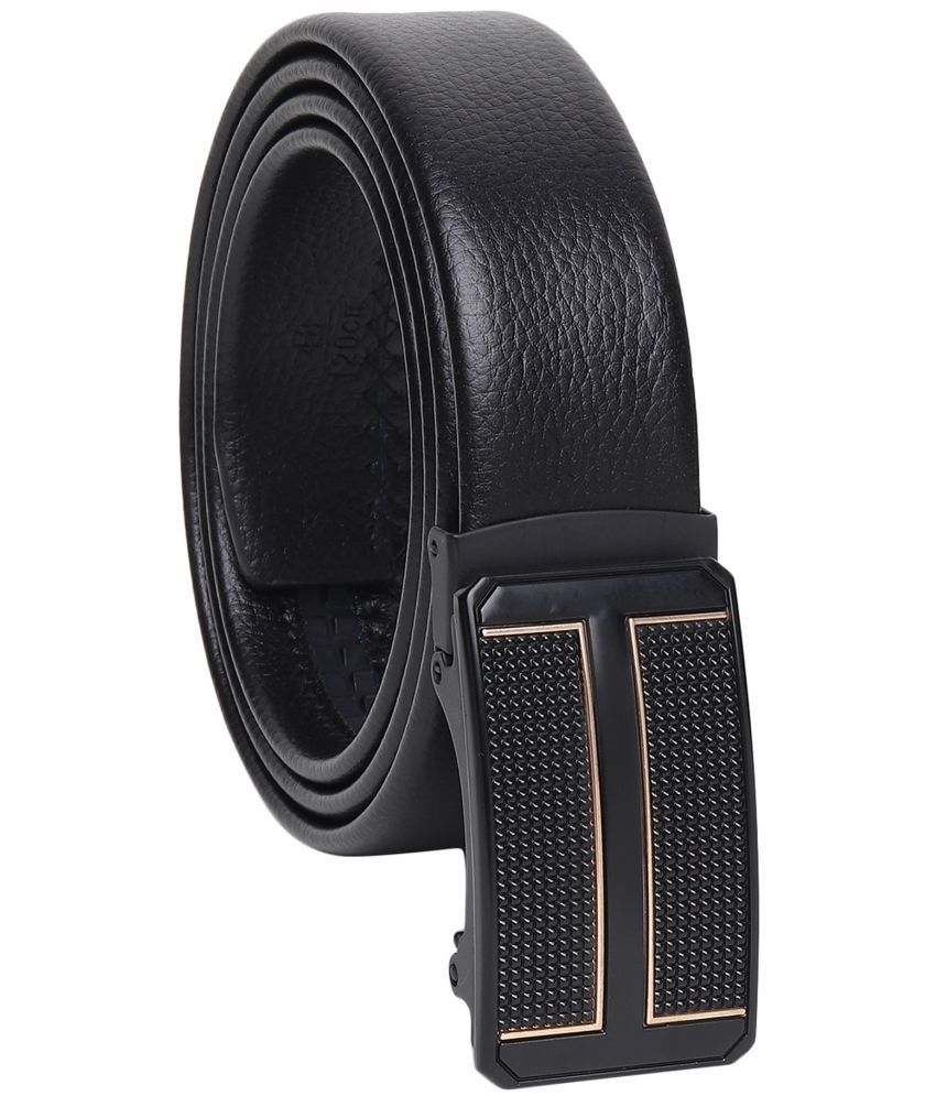     			Menfox - Black Faux Leather Men's Casual Belt ( Pack of 1 )