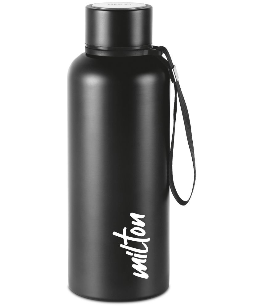     			Milton Aura 750 Thermosteel Bottle, 750 ml, Black | 24 Hours Hot and Cold | Easy to Carry | Rust Proof | Leak Proof | Tea | Coffee | Office| Gym | Home | Kitchen | Hiking | Trekking | Travel Bottle