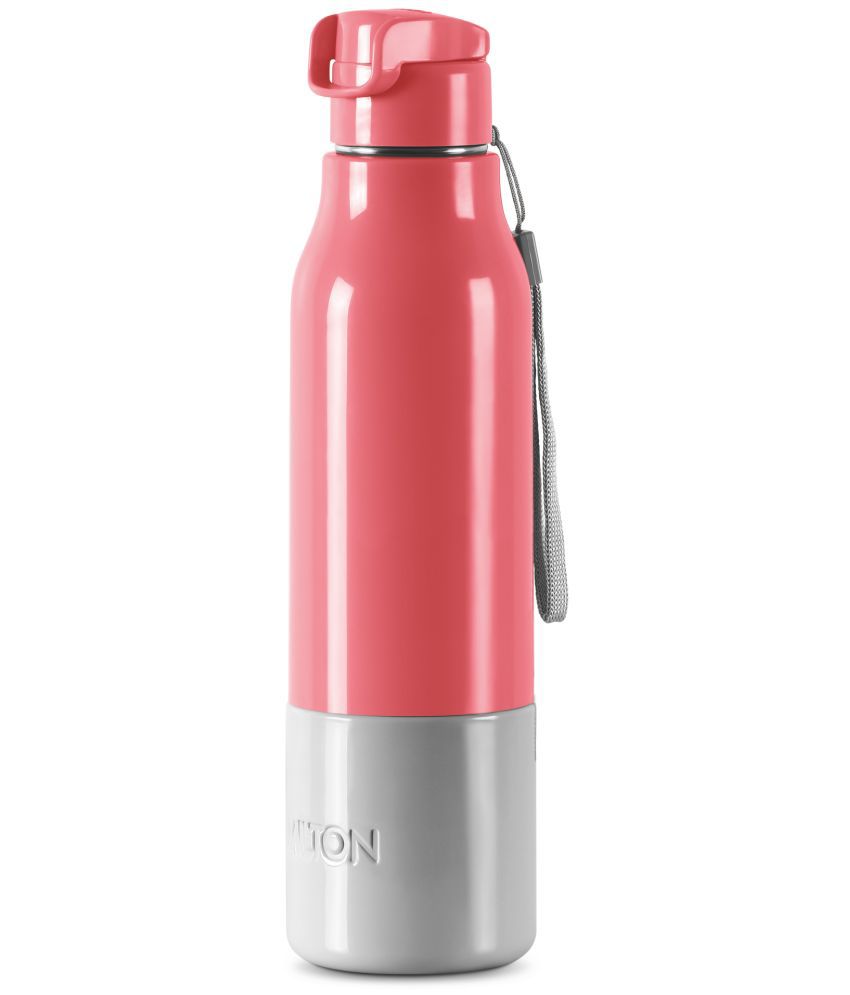     			Milton Steel Sprint 900 Insulated Inner Stainless Steel Water Bottle, 630 ml, Pink | Hot or Cold | Easy Grip | Leak Proof | Kids School Bottle | Office | Gym | Hiking | Treking | Travel Bottle