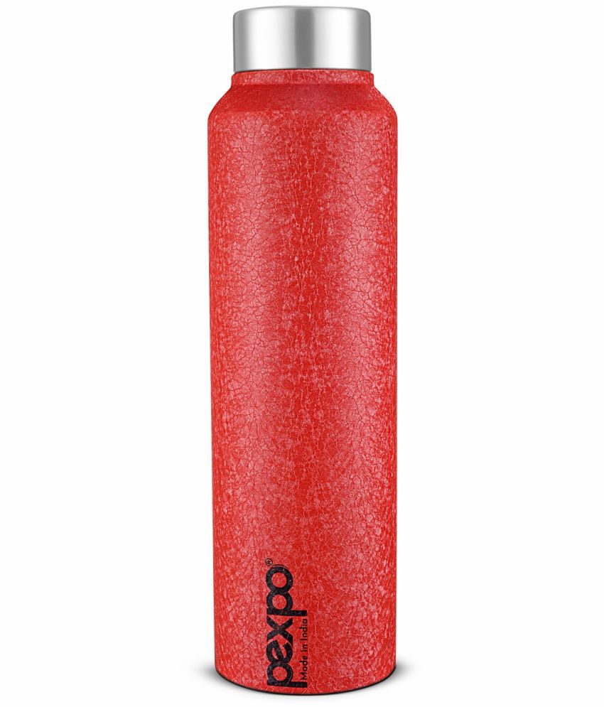     			PEXPO 750 ml Stainless Steel Fridge Water Bottle (Set of 1, Red, Chromo)