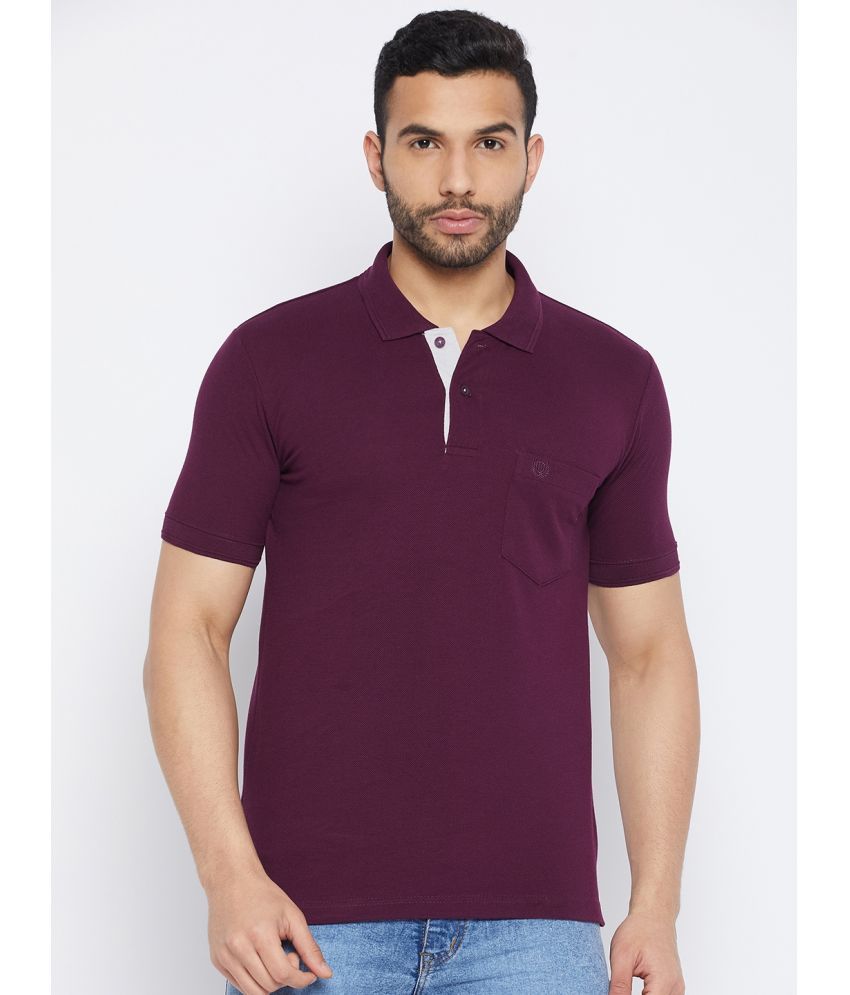     			Duke - Purple Cotton Blend Regular Fit Men's Polo T Shirt ( Pack of 1 )