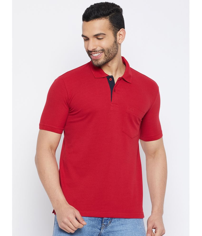     			Duke - Red Cotton Blend Regular Fit Men's Polo T Shirt ( Pack of 1 )