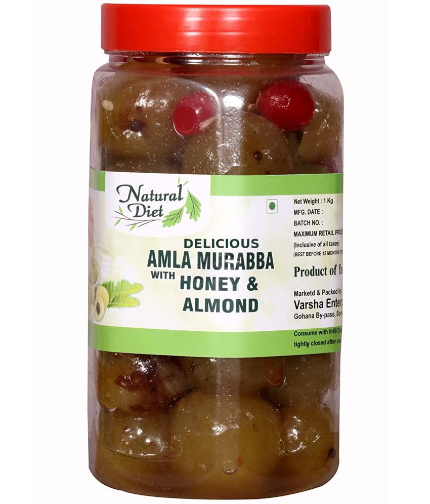     			Natural Diet Delicious Home Made Herbal Organic Amla Murabba with Pure Honey 900 Grams (Flavour -Sweet 1) Pickle 1000 kg