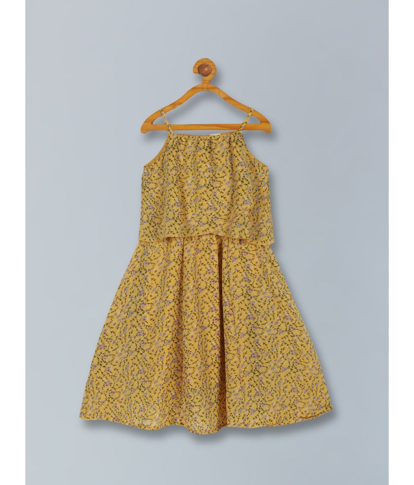     			PLUM TREE - Yellow Polyester Girls A-line Dress ( Pack of 1 )