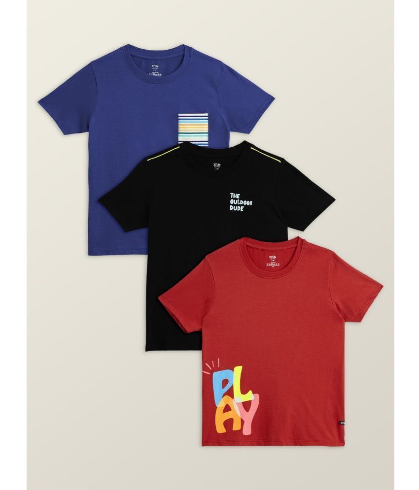     			XY Life - Multi Color Cotton Boy's T-Shirt ( Pack of 3 )