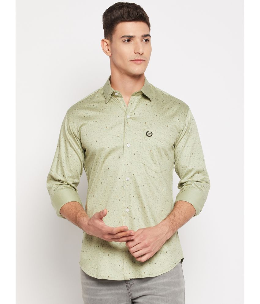     			First Krush - Green Linen Slim Fit Men's Formal Shirt ( Pack of 1 )