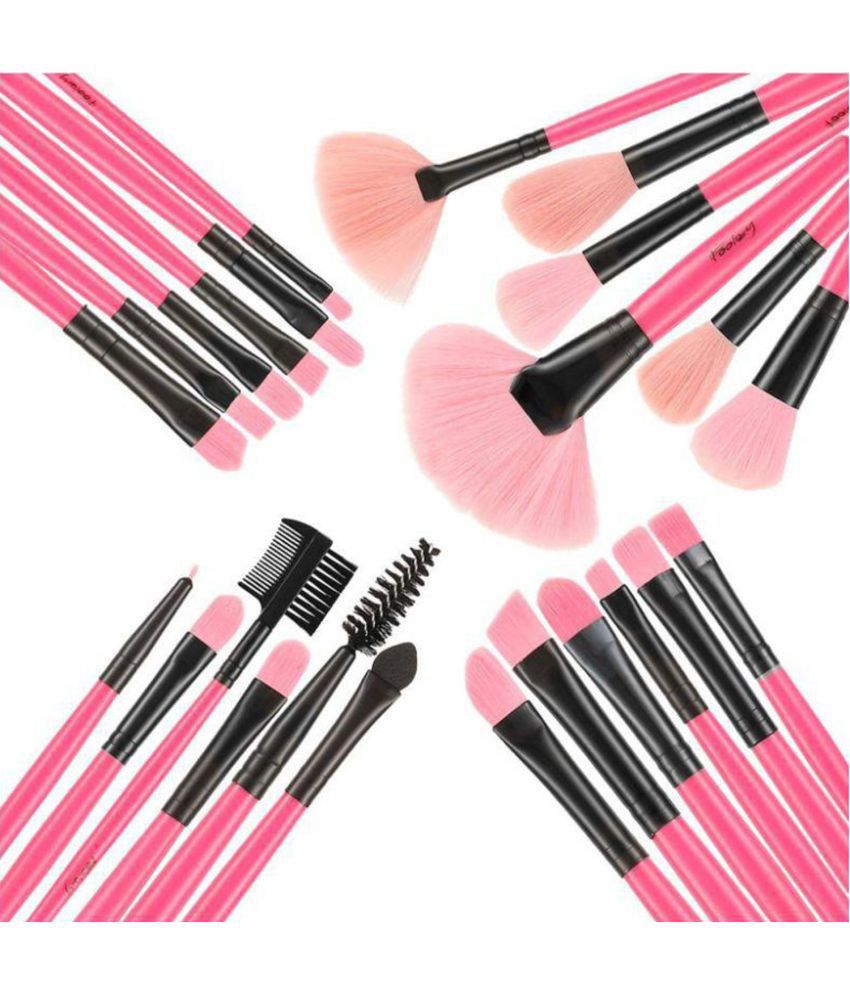     			Foolzy Professional Makeup Brush pink Collection (24 Pcs) Foundation Brush 24 Pcs 249 g
