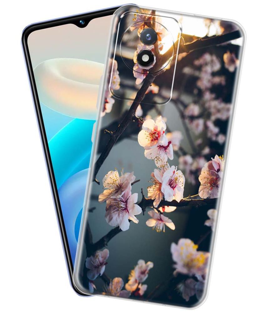     			NBOX - Multicolor Silicon Printed Back Cover Compatible For Vivo Y02 ( Pack of 1 )