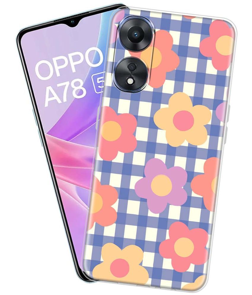     			NBOX - Multicolor Silicon Printed Back Cover Compatible For OPPO A78 5G ( Pack of 1 )