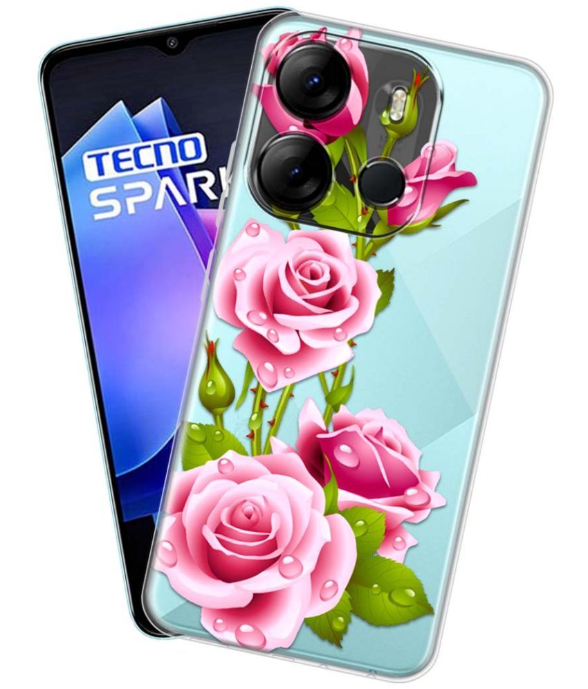     			NBOX - Multicolor Silicon Printed Back Cover Compatible For Tecno Spark Go 2023 ( Pack of 1 )