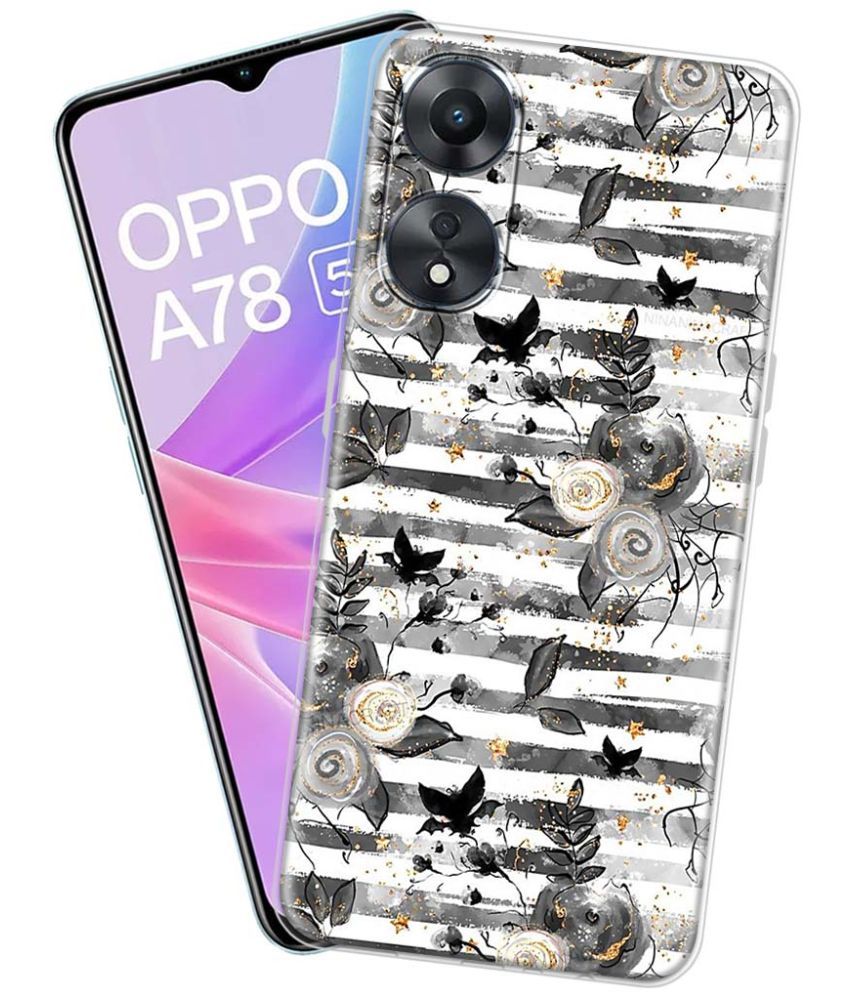     			NBOX - Multicolor Silicon Printed Back Cover Compatible For OPPO A78 5G ( Pack of 1 )