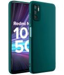 Case Vault Covers - Green Silicon Plain Cases Compatible For Poco M3 pro 5G ( Pack of 1 )