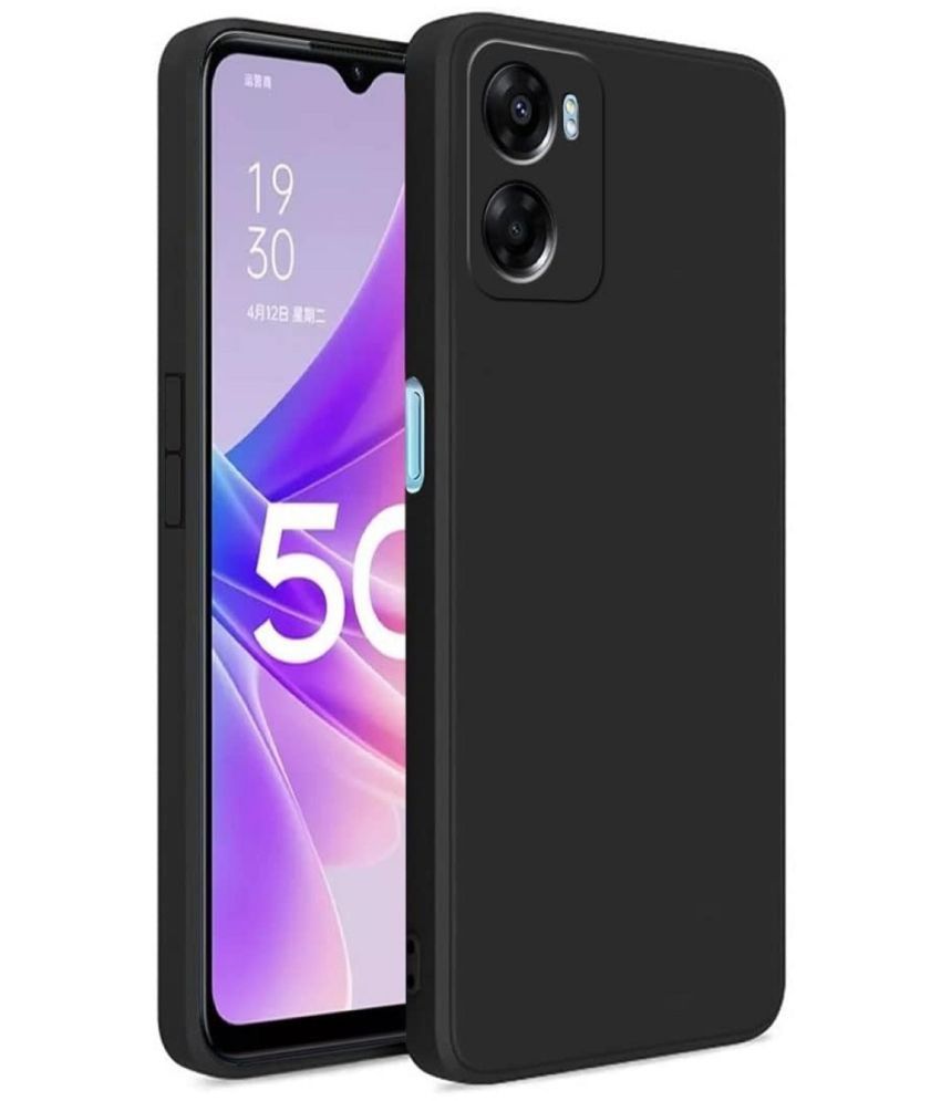     			Case Vault Covers - Black Silicon Plain Cases Compatible For Realme Narzo 50 5G ( Pack of 1 )