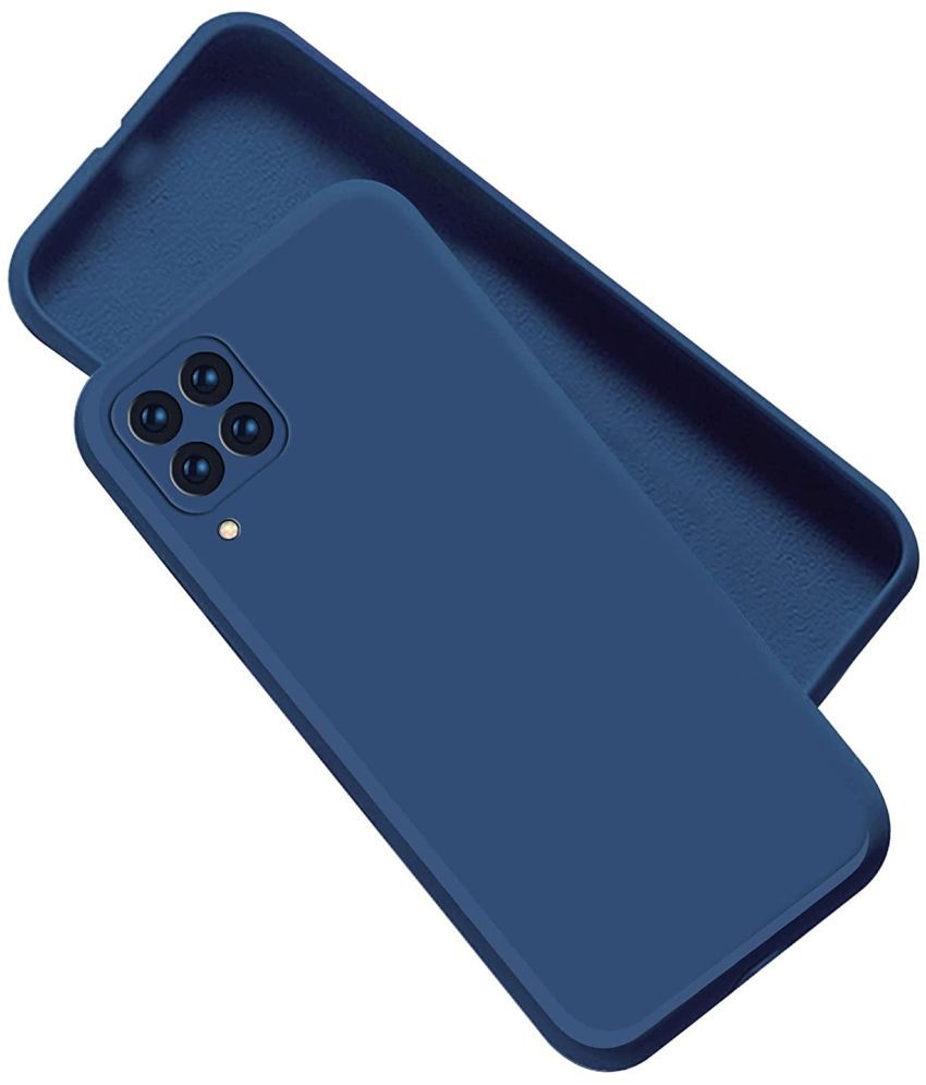     			Case Vault Covers - Blue Silicon Plain Cases Compatible For Samsung Galaxy A22 4g ( Pack of 1 )