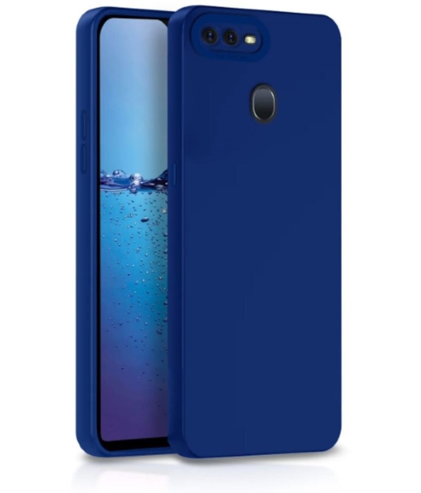    			Case Vault Covers - Blue Silicon Plain Cases Compatible For RealMe 2 Pro ( Pack of 1 )
