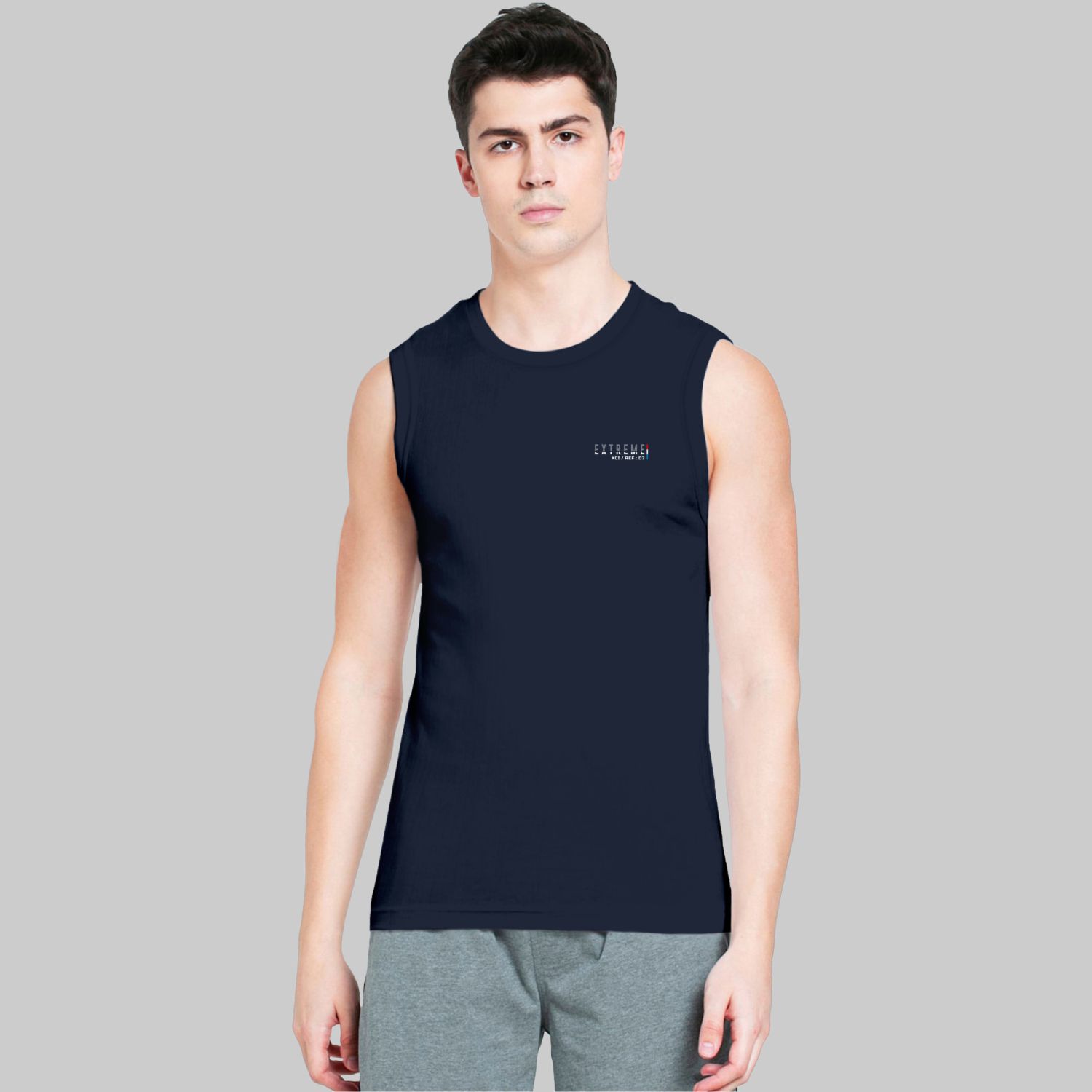     			TAB91 - Navy Cotton Blend Regular Fit Men's T-Shirt ( Pack of 1 )