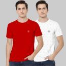 TAB91 - Red Cotton Blend Slim Fit Men's T-Shirt ( Pack of 2 )