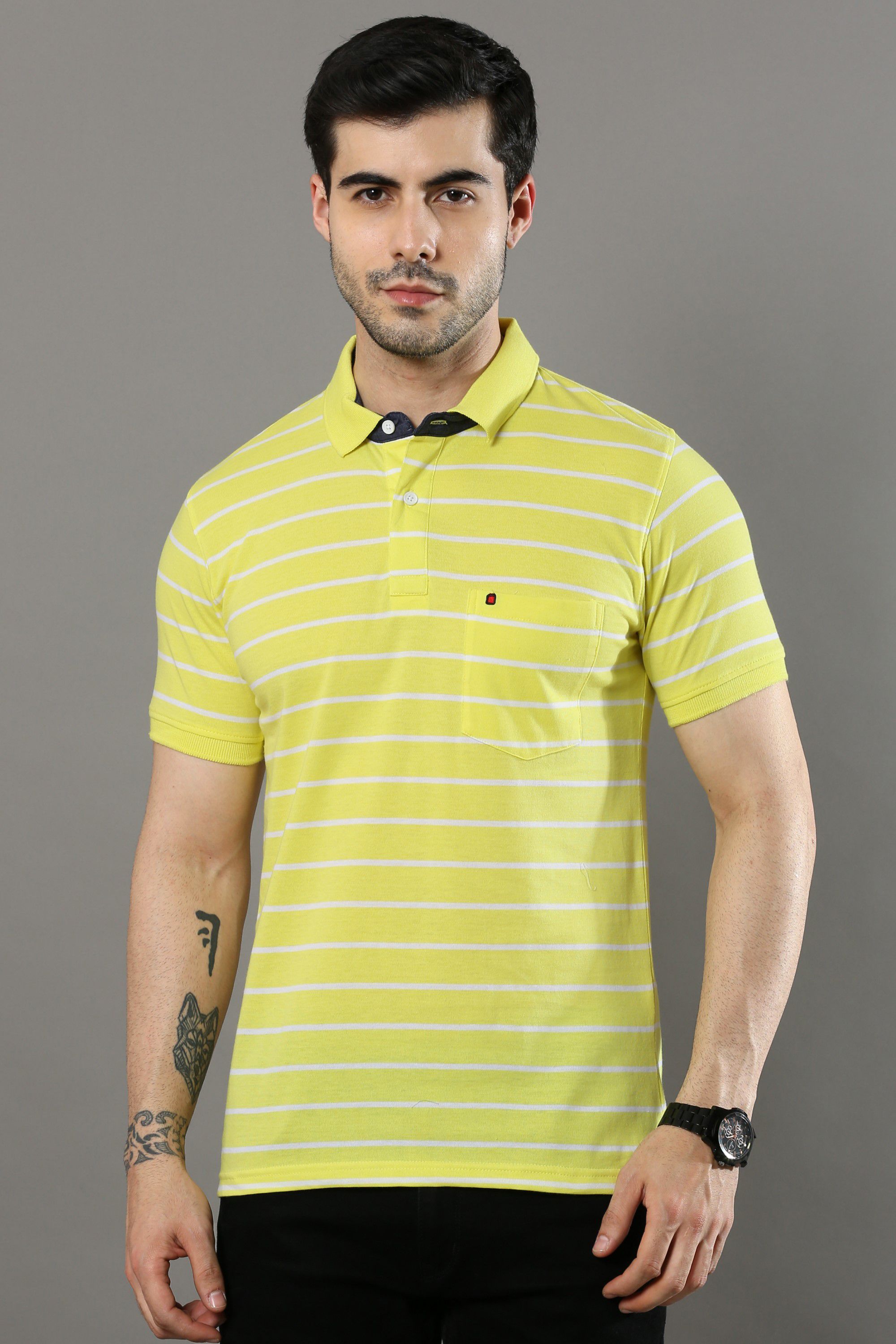     			Cool Colors - Yellow Cotton Regular Fit Men's Polo T Shirt ( Pack of 1 )
