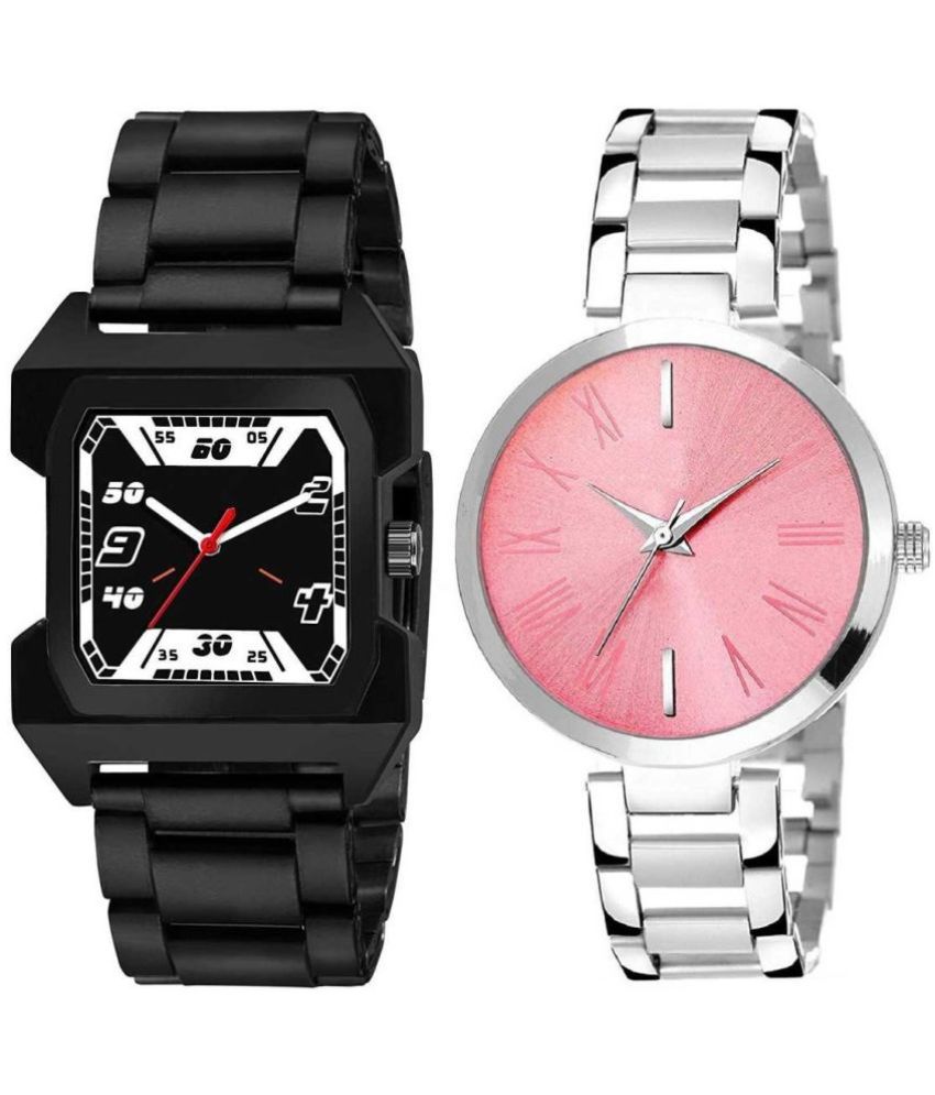     			EMPERO - Multicolor Stainless Steel Analog Couple's Watch