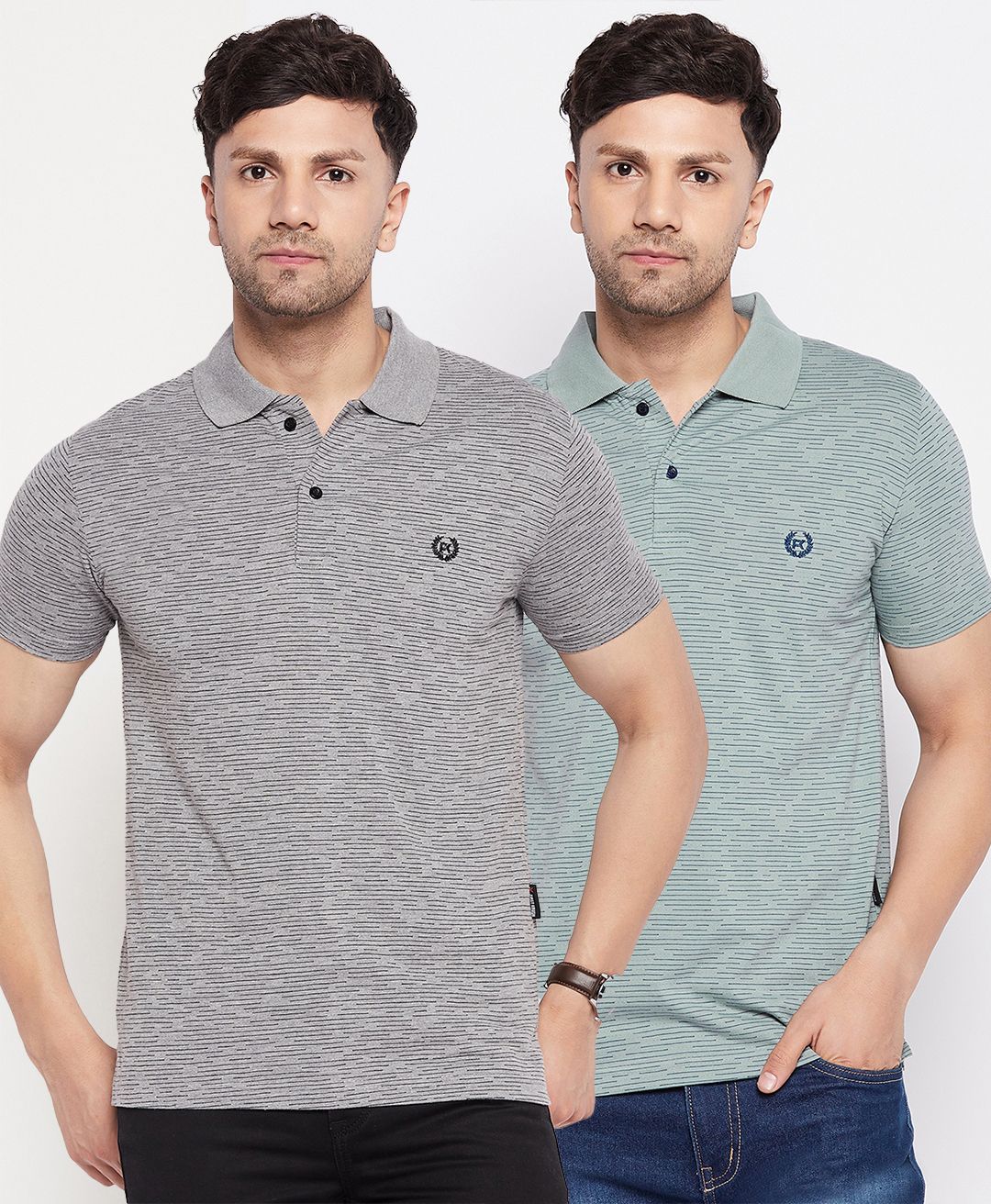     			First Krush - Multicolor Cotton Regular Fit Men's Polo T Shirt ( Pack of 2 )