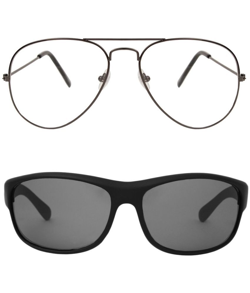     			Kanny Devis - Black Wrap Around Sunglasses ( Pack of 2 )