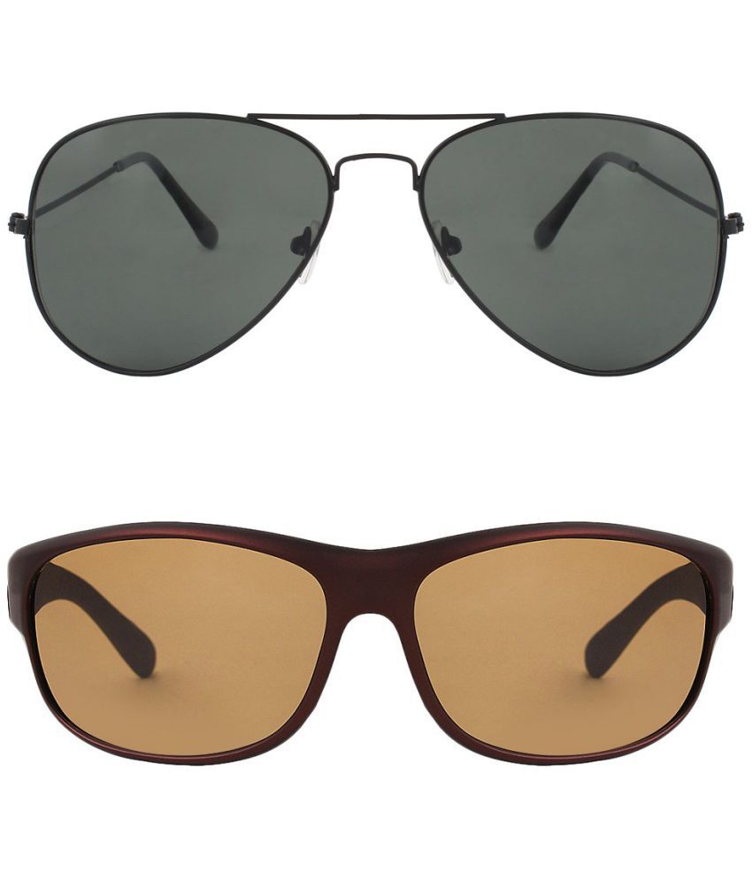     			Kanny Devis - Bronze Wrap Around Sunglasses ( Pack of 2 )