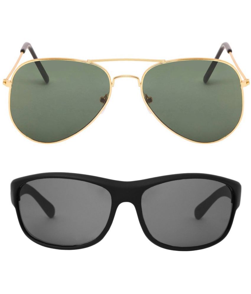     			Kanny Devis - Gold Pilot Sunglasses ( Pack of 2 )