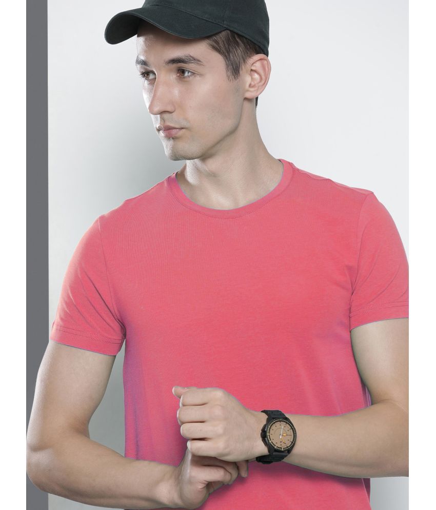     			Lycos Pack of 1 Cotton Blend Regular Fit Men's T-Shirt ( Pink )