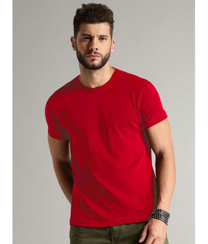     			Lycos - Red Cotton Blend Regular Fit Men's T-Shirt ( Pack of 1 )