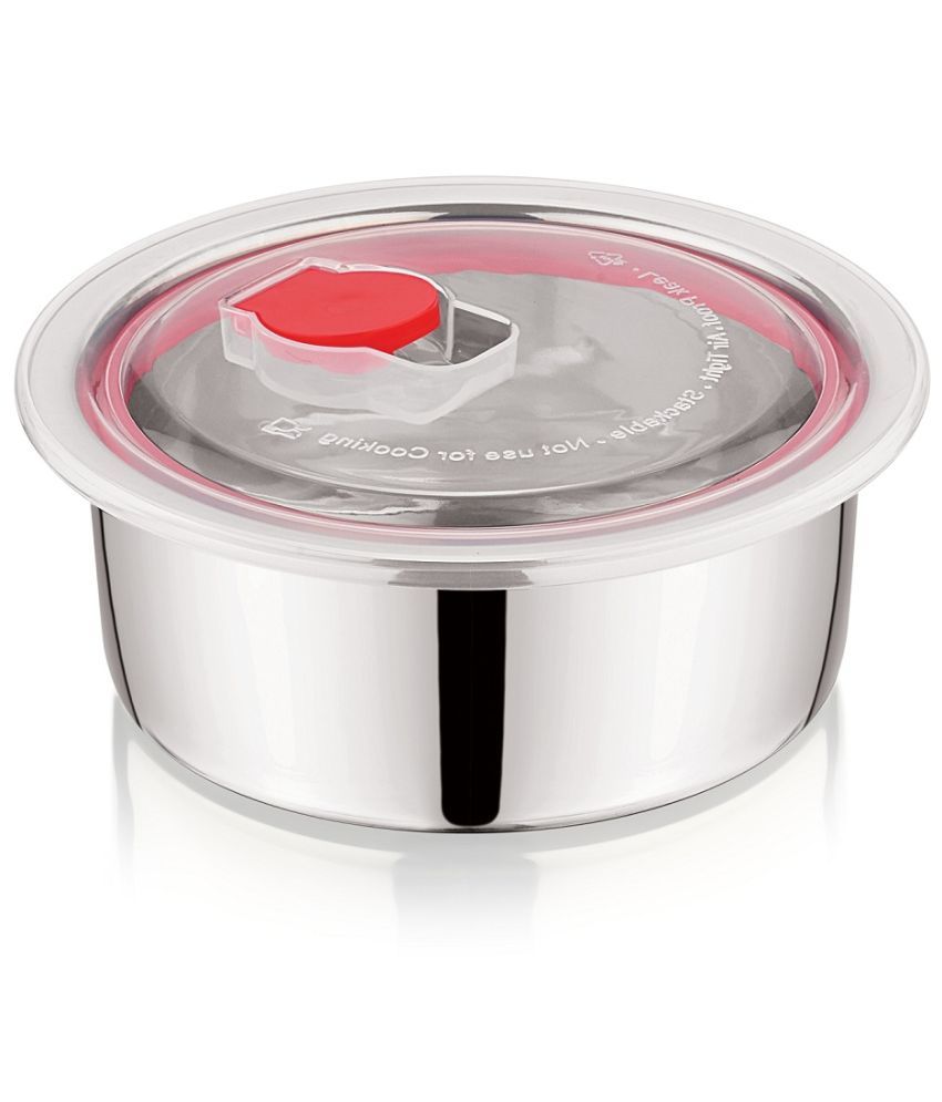     			NanoNine - Vaccu Tight Steel Silver Food Container ( Set of 1 )