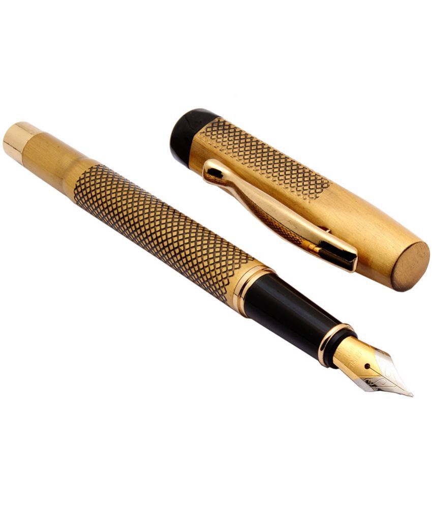     			Srpc Success Gold Pocket Size Fountain Pen Engraved Design On Body