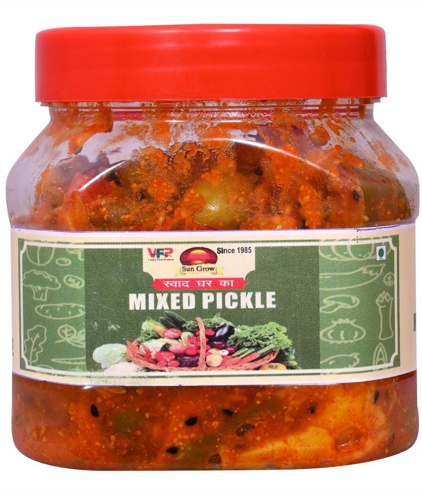     			Sun Grow Fresh All in ONE Mixed Veg. Pickle (Real Taste of Pickle) Pickle Jar ||Mouth-Watering Pickle 400 g