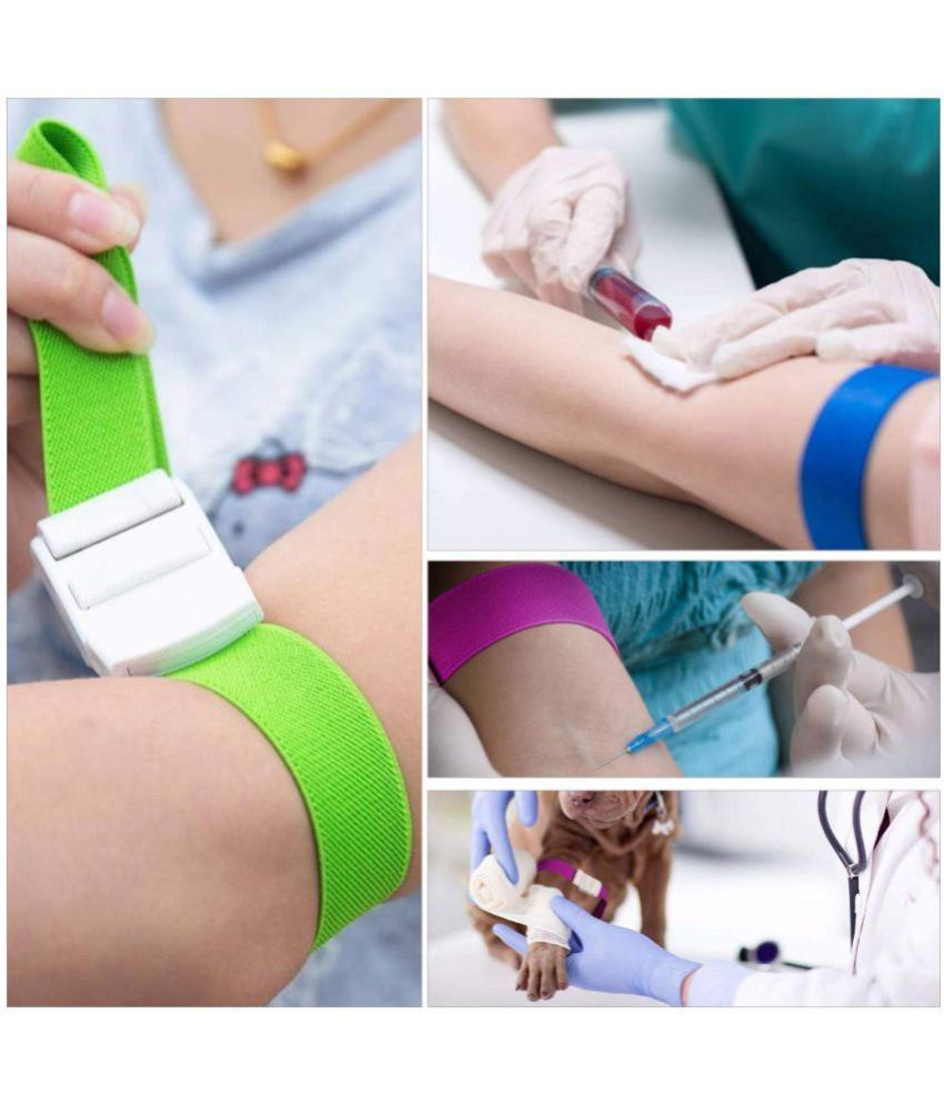 Tourniquet Band for Blood Collection Rubber with Plastic Buckle (Pack