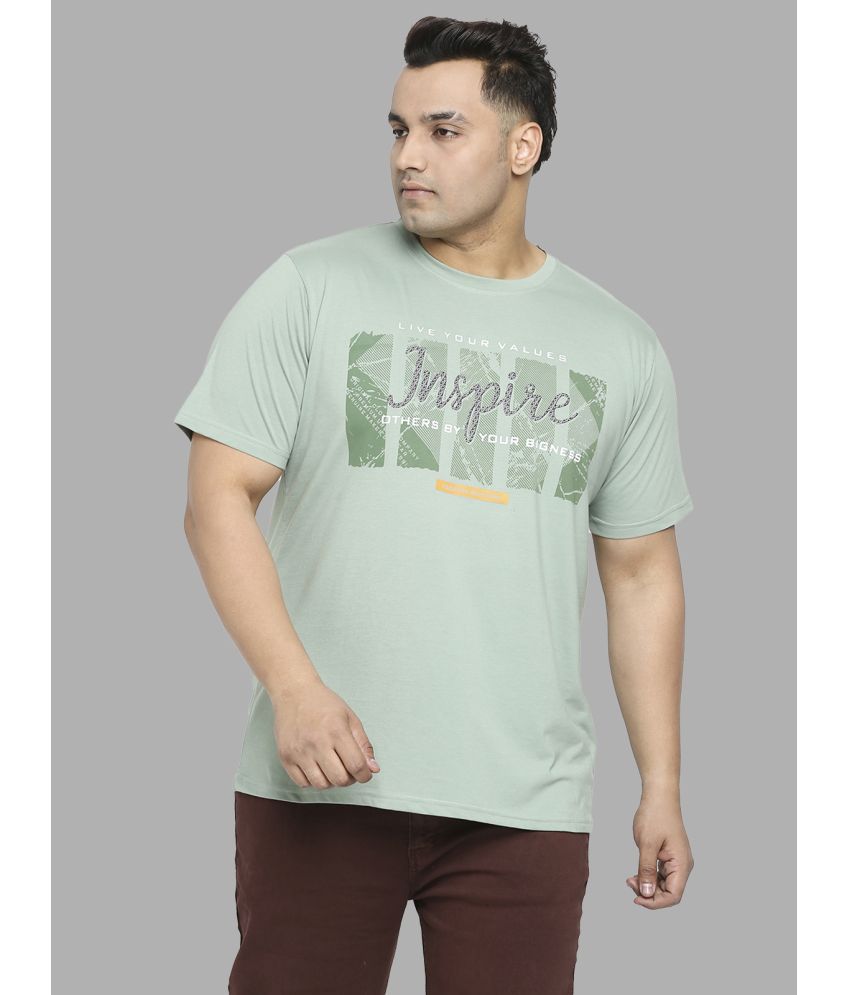     			Xmex - Light Green Cotton Blend Regular Fit Men's T-Shirt ( Pack of 1 )