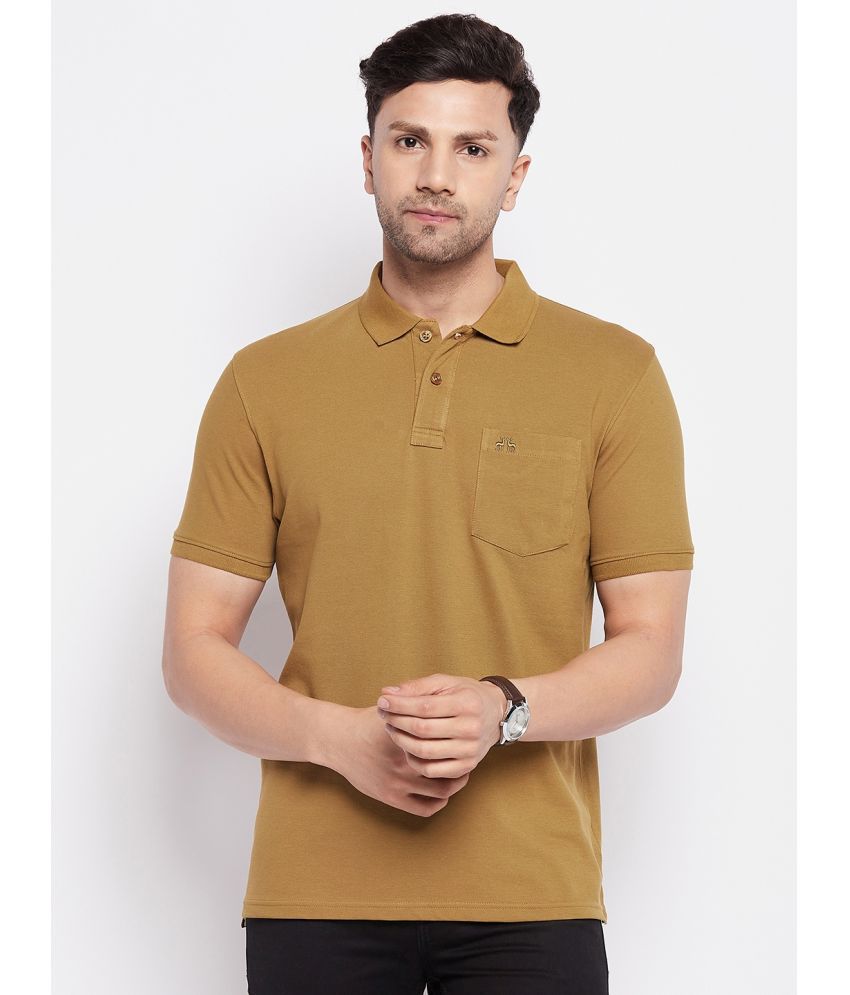     			98 Degree North - Brown Cotton Blend Regular Fit Men's Polo T Shirt ( Pack of 1 )