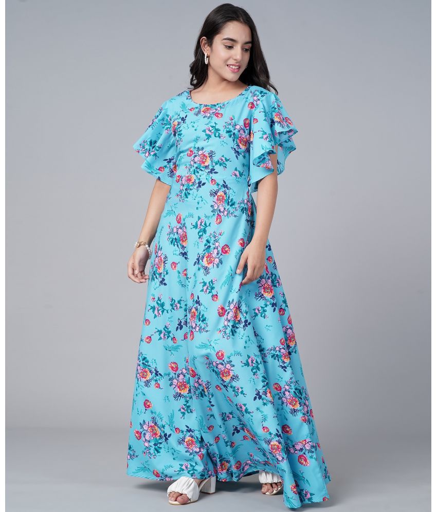     			Aarya Designer - Light Blue Crepe Girls Gown ( Pack of 1 )