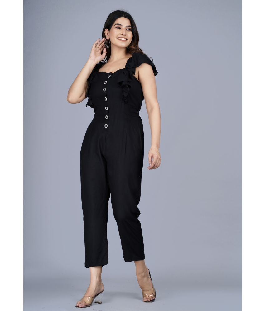     			Aurelisa - Black Rayon Regular Fit Women's Jumpsuit ( Pack of 1 )
