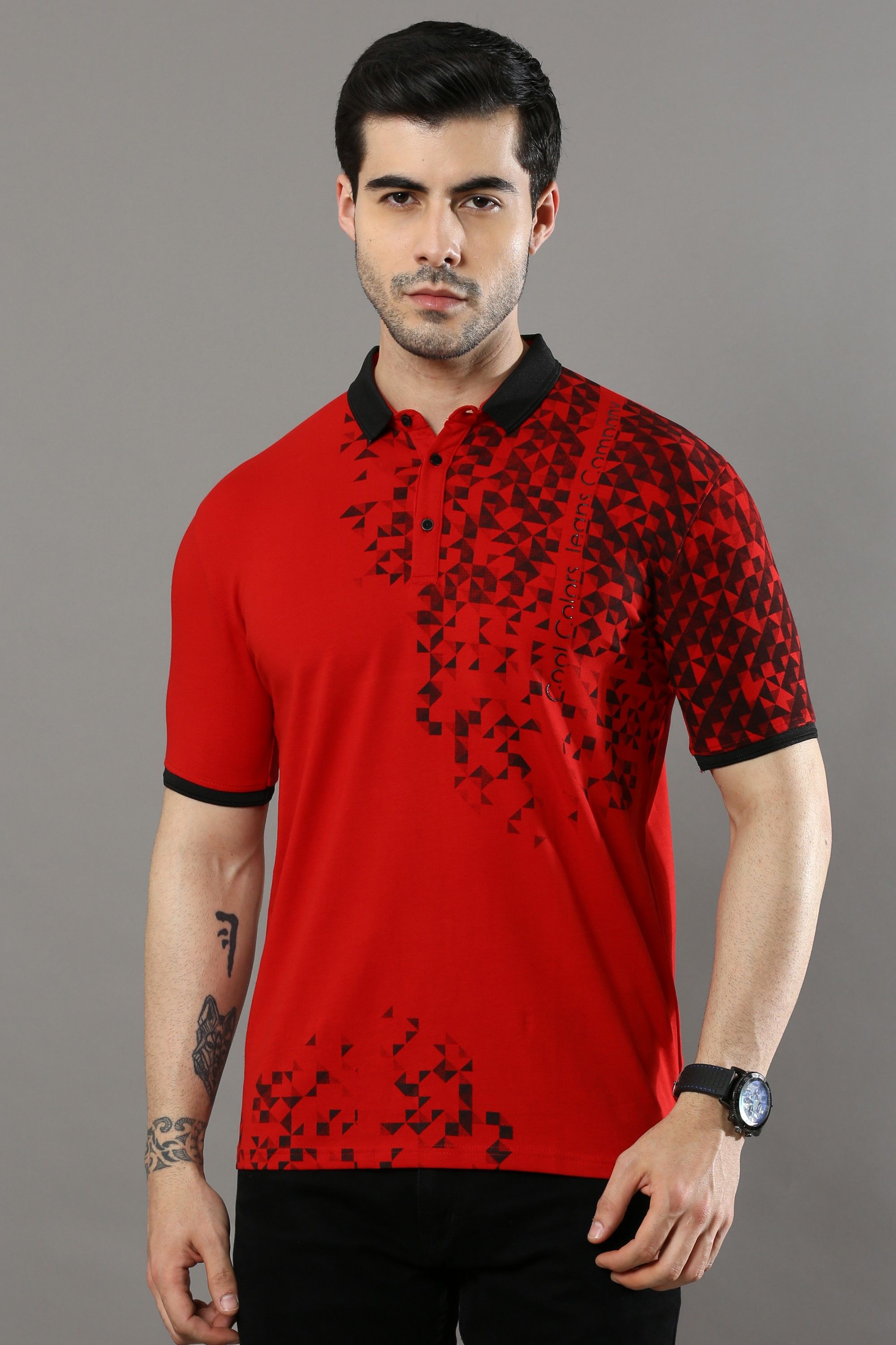     			Cool Colors - Red Cotton Regular Fit Men's Polo T Shirt ( Pack of 1 )