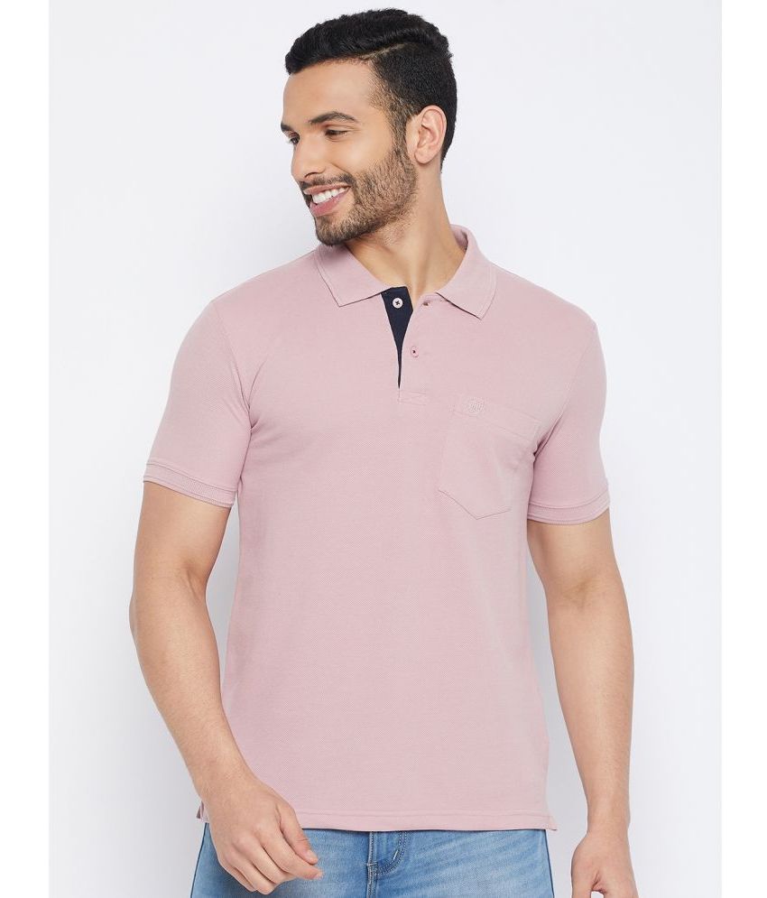     			Duke Pack of 1 Cotton Blend Regular Fit Solid Half Sleeves Men's Polo T Shirt ( Pink )