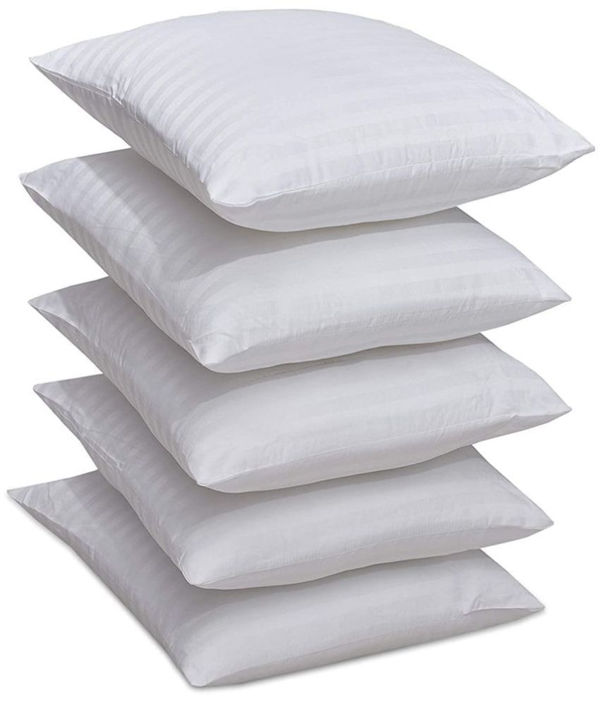     			SUNTAP Set of 5 White Polyester Filled Cushion