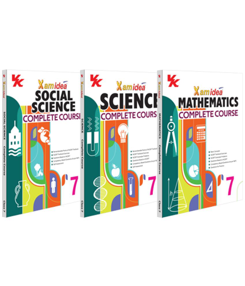     			Xam idea Science, Social Science, Mathematics Complete Course Book | Set of 3 Books | Class 7 | Examination 2023-2024