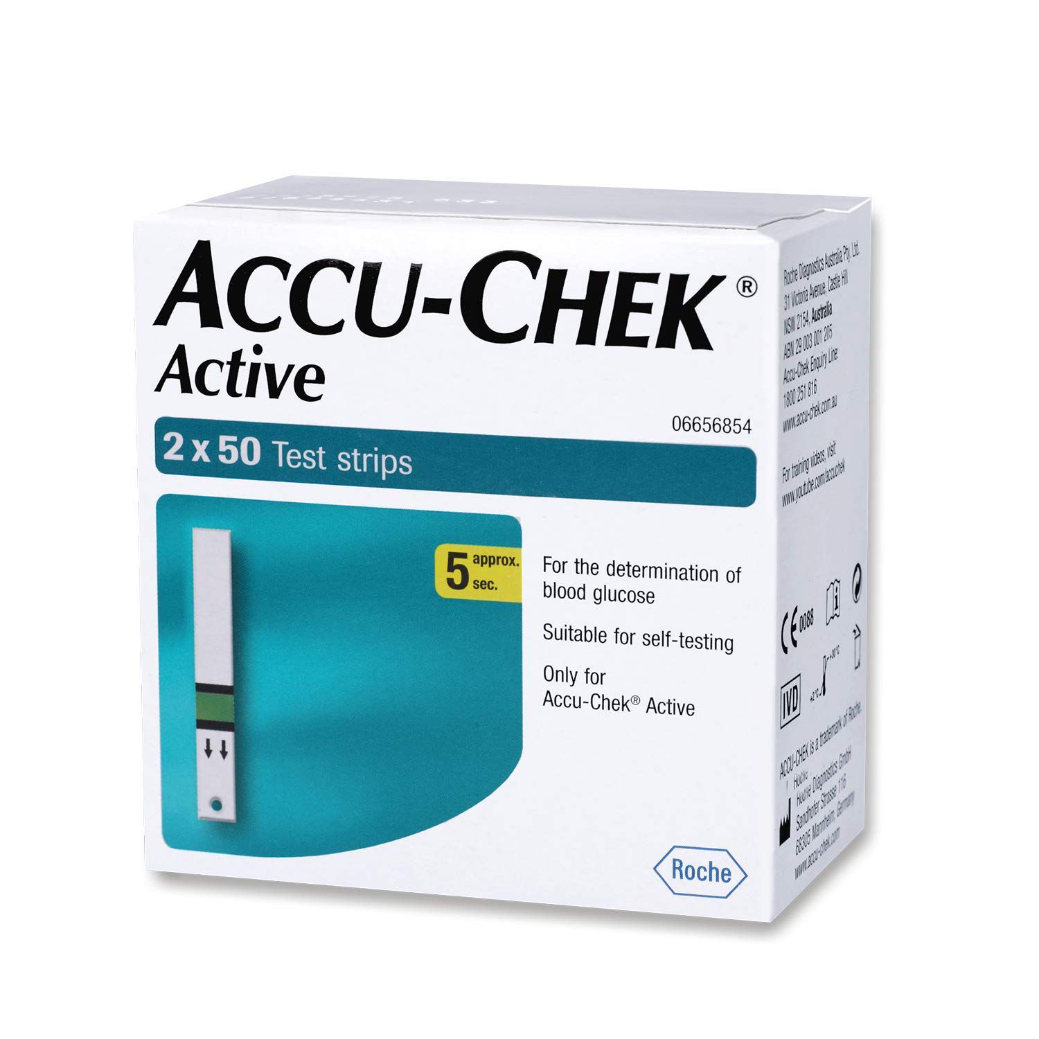     			AccuChek Active 100 Sugar Test Strips