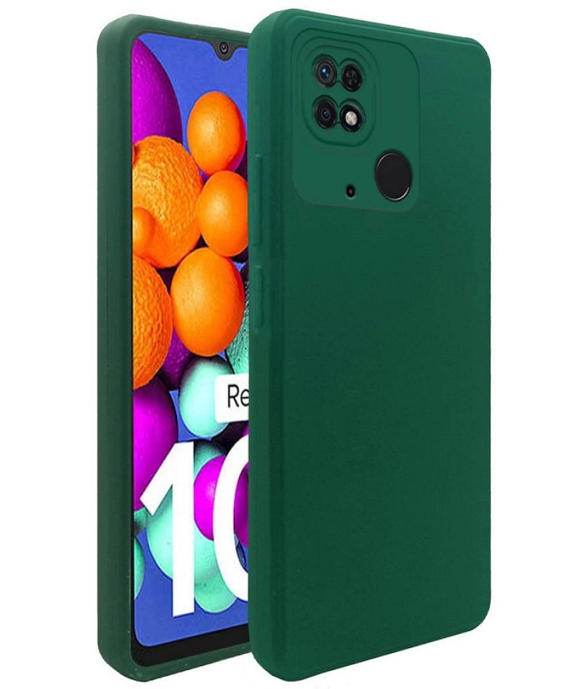     			Case Vault Covers - Green Silicon Plain Cases Compatible For Xiaomi Redmi 10 ( Pack of 1 )