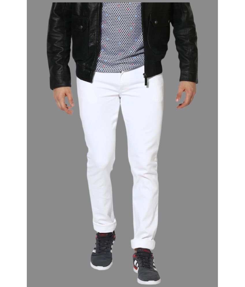    			HALOGEN - White Denim Skinny Fit Men's Jeans ( Pack of 1 )