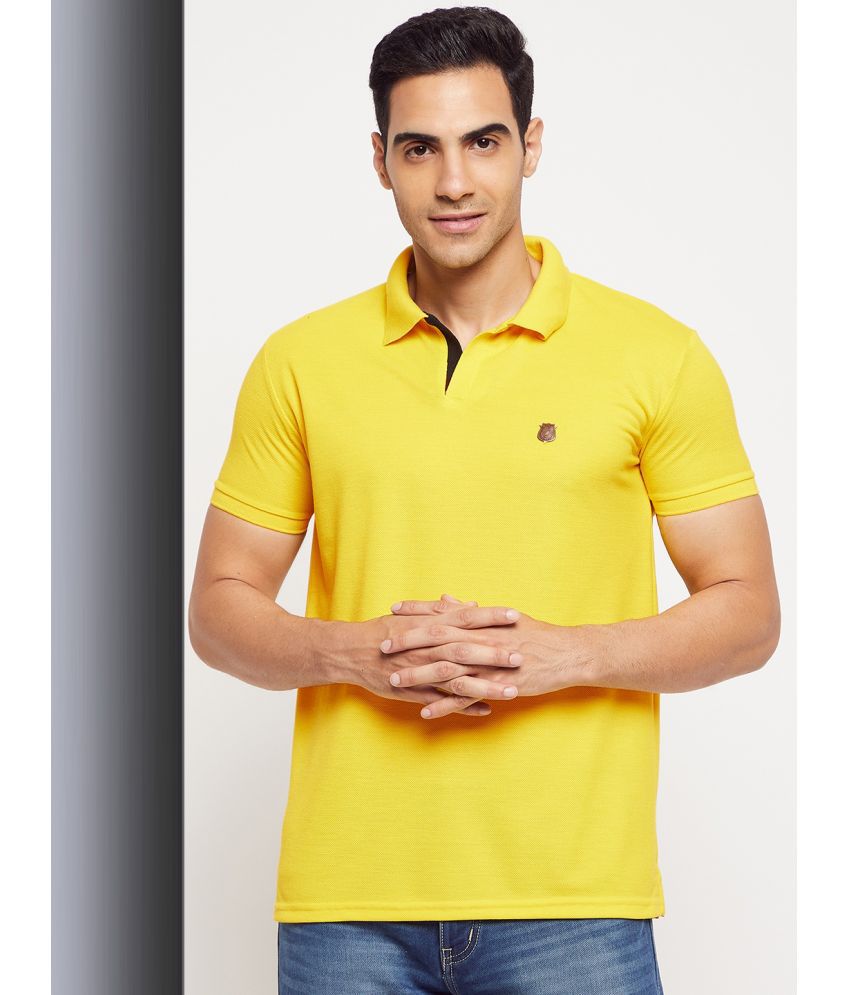     			HARBOR N BAY - Yellow Cotton Blend Regular Fit Men's Polo T Shirt ( Pack of 1 )