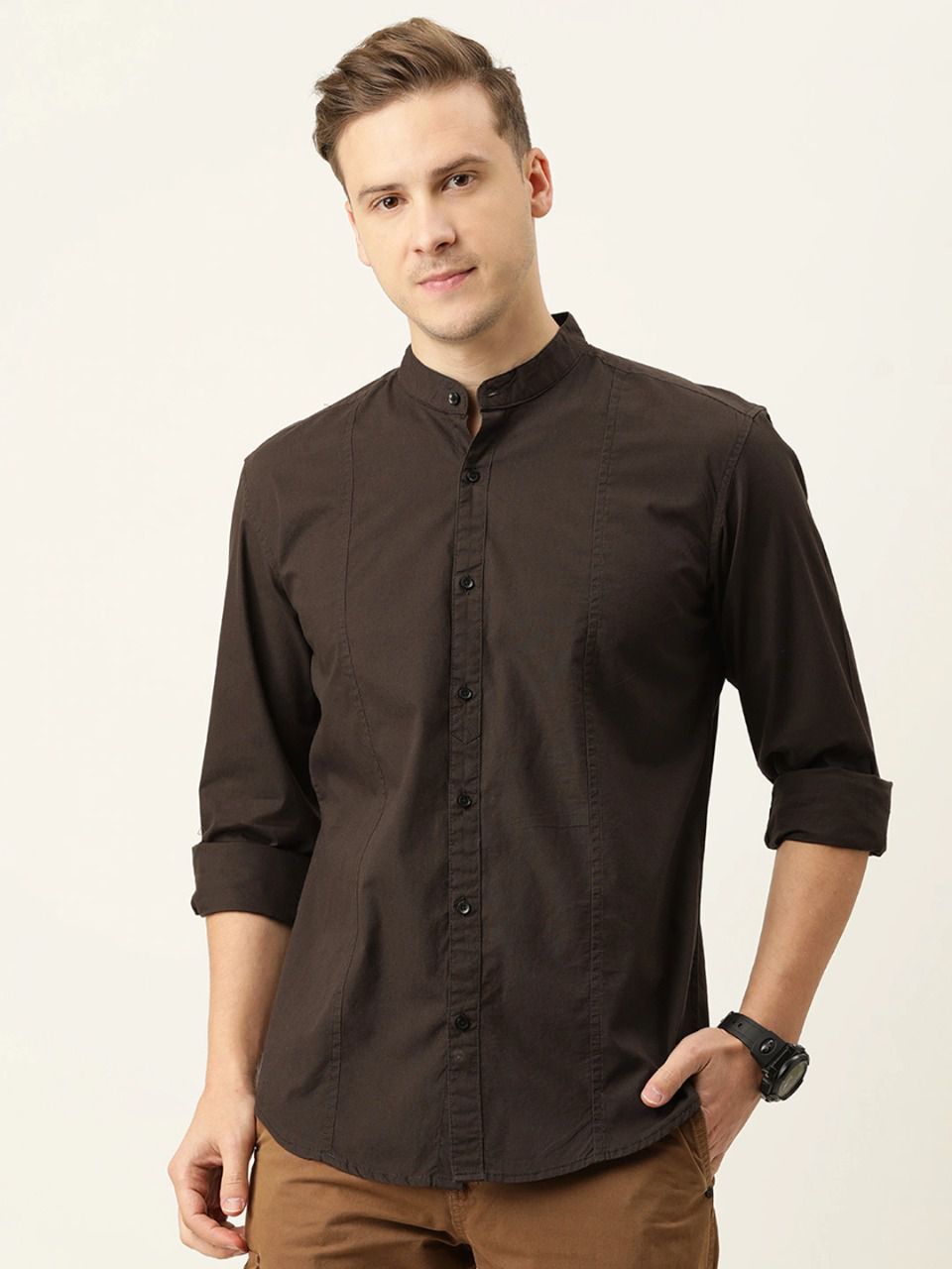     			IVOC - Brown 100% Cotton Regular Fit Men's Casual Shirt ( Pack of 1 )