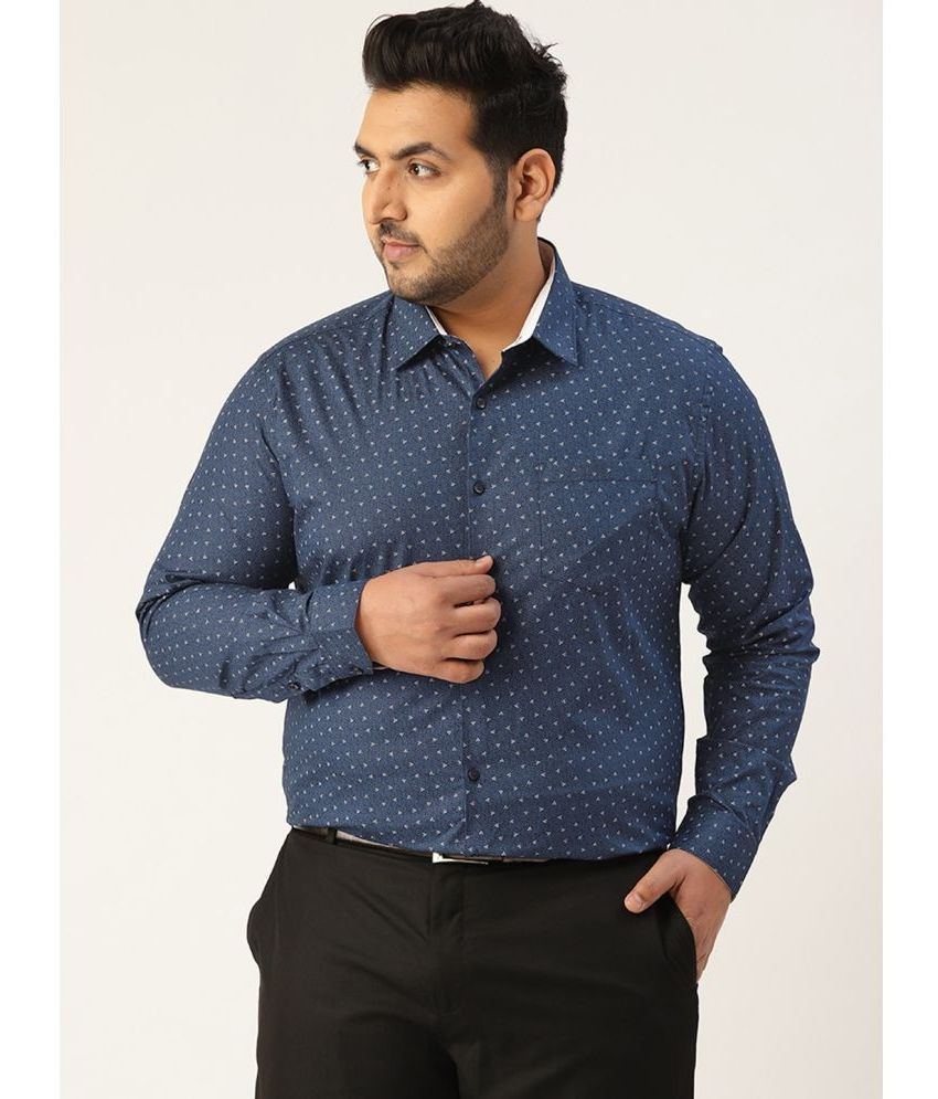 IVOC - Navy 100% Cotton Regular Fit Men's Casual Shirt ( Pack of 1 )