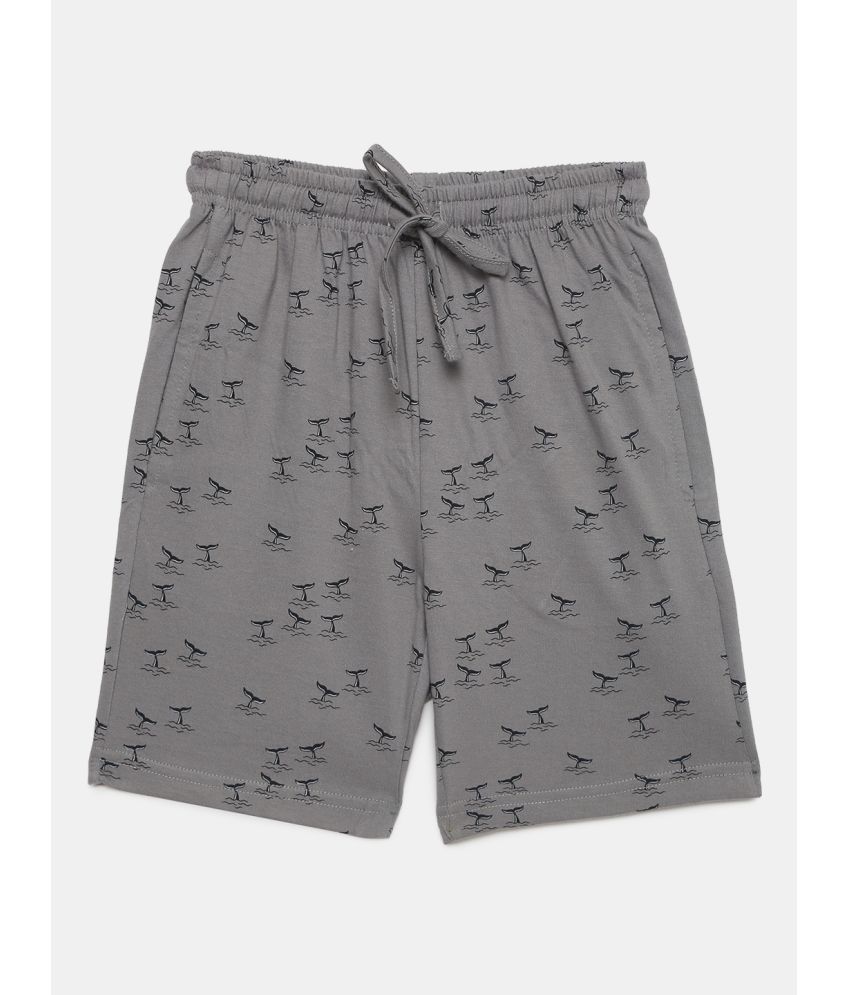    			Mackly - Grey Cotton Boys Shorts ( Pack of 1 )