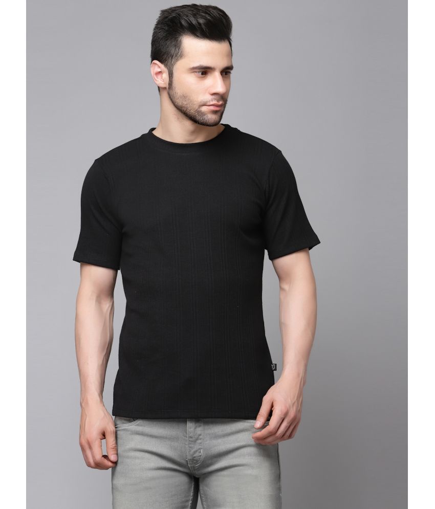     			Rigo - Black Cotton Blend Slim Fit Men's T-Shirt ( Pack of 1 )